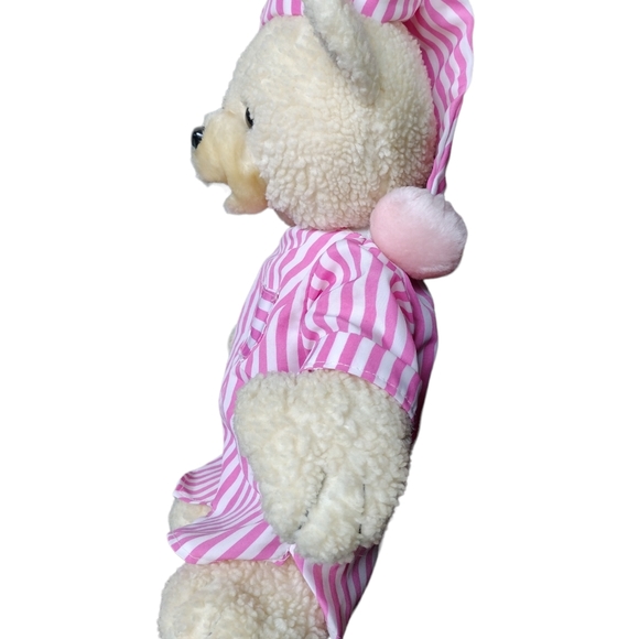 Peek A Boo Pajama Bear in Pink and White - Picture 2 of 7